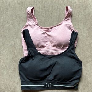 GAP BODY Women's Pink and Black Sports Bras (2)
